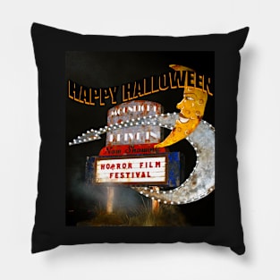 Horror film fest Halloween card Pillow