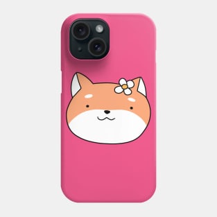 Flower Shiba Face Phone Case