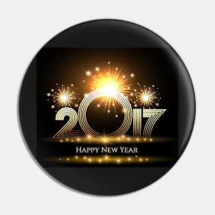 Happy New Year Card Design Pin