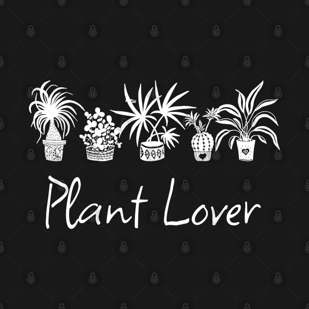 Plant Lover Potted Plants (White) by Whimsical Frank