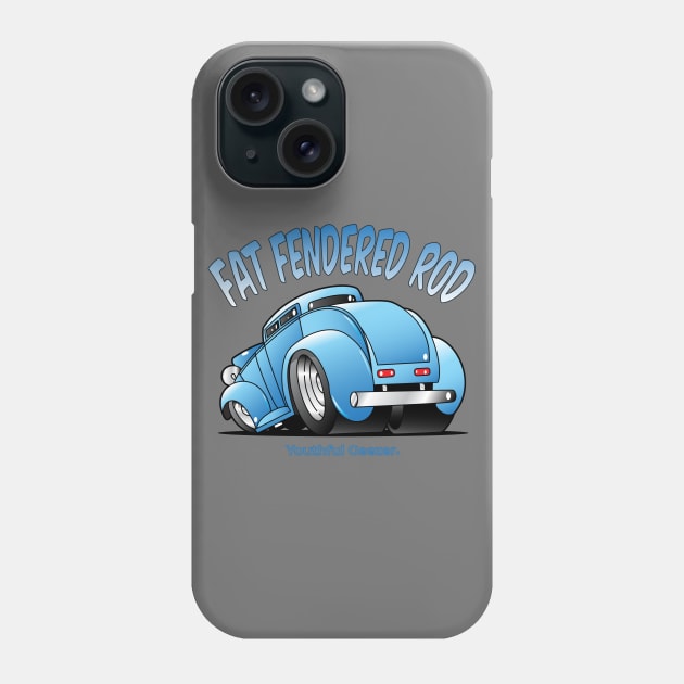 Fat Fendered Rod Cartoon Car Toon Phone Case by YouthfulGeezer