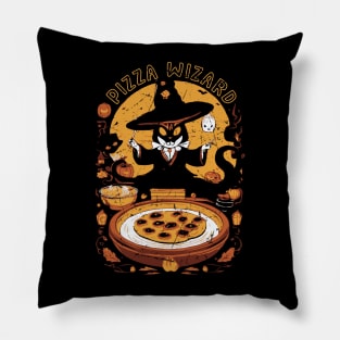 Pizza Wizard Magical Witch Pillow