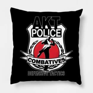 AKT Police Combatives - Small White Badge Left Chest Pillow