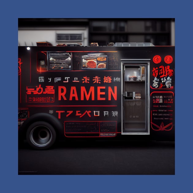 Cyberpunk Tokyo Ramen Food Truck by Grassroots Green