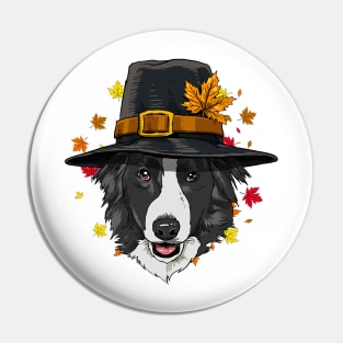 Thanksgiving Border Collie Costume Men Women Pin