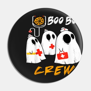 Halloween Costume Gift Boo Boo Crew Nurse Ghost Pin