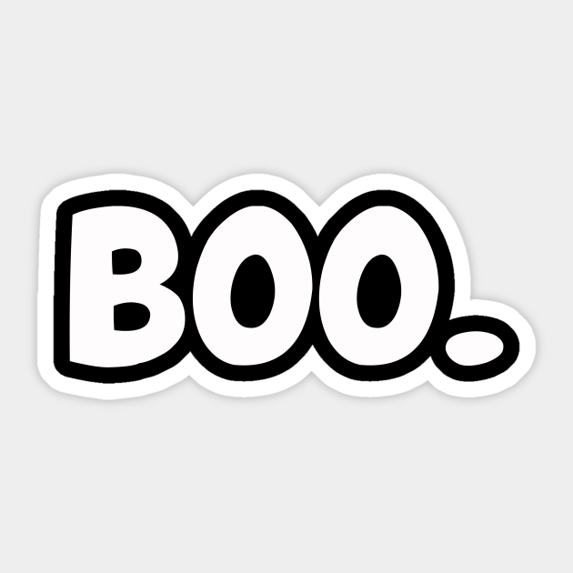 Uitstekend Beoefend Omgekeerd boo. design - Boo - Sticker | TeePublic