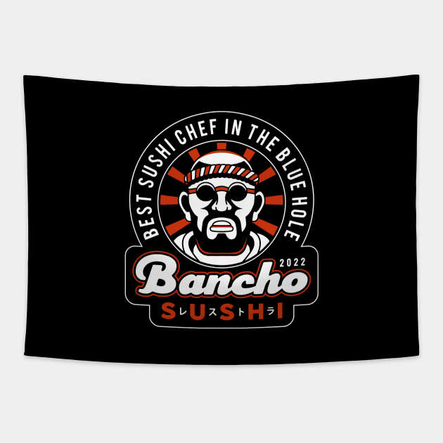 Bancho Sushi Crest Tapestry by Lagelantee