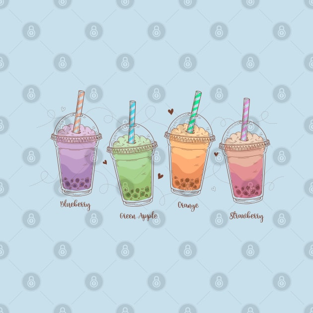 Bubble Tea Flavors by Mako Design 