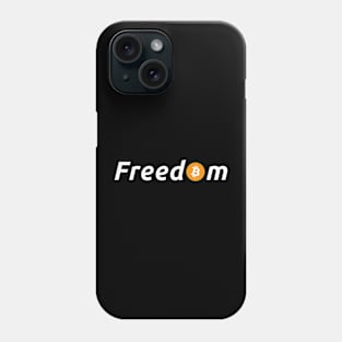 Freedom Bitcoin Logo Design for Cryptocurrency Enthusiasts Phone Case