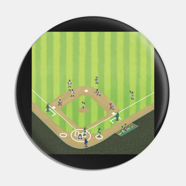 Baseball Players on Diamond Pin by MrChuckles