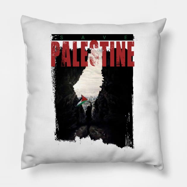 Palestine - free palestine Pillow by Space Monkeys NFT