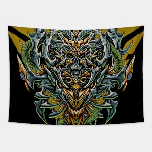 Great Skull Mecha Illustration Tapestry