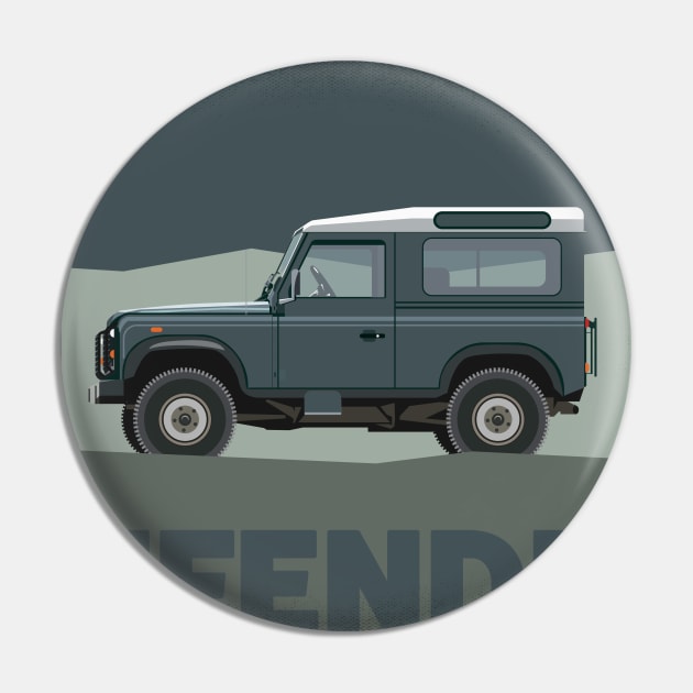 Defender Pin by nicholashugginsdesign