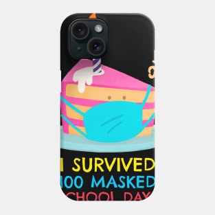 I survived 100 masked school days Phone Case