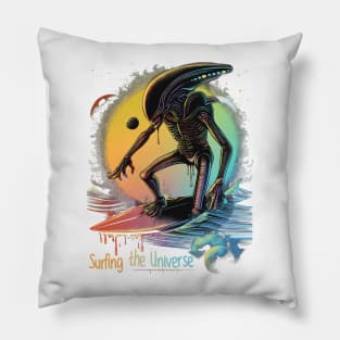 Alien surfing 88072 Pillow
