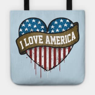 I love America heart Tote