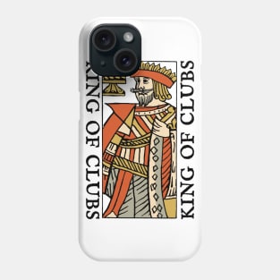 Original Standard Character of Playing Card King of Clubs Phone Case