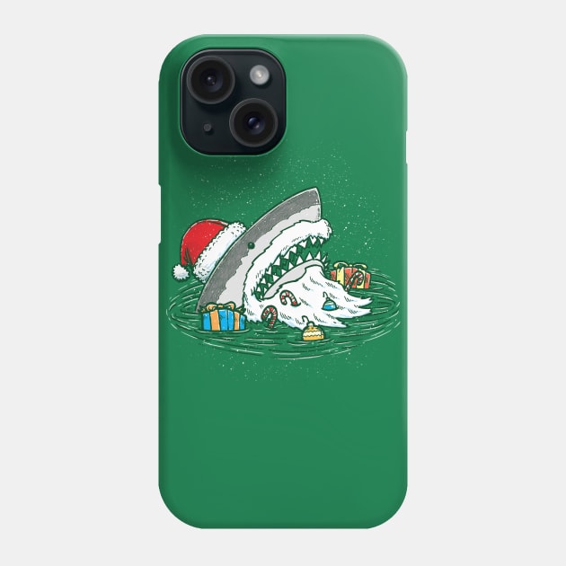 The Santa Shark Phone Case by nickv47