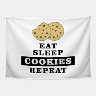 Eat Sleep Cookies Repeat - Funny Quote Tapestry