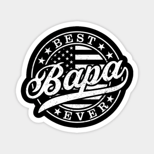 Best Bapa Ever American US Flag Grandpa Father's Day Magnet