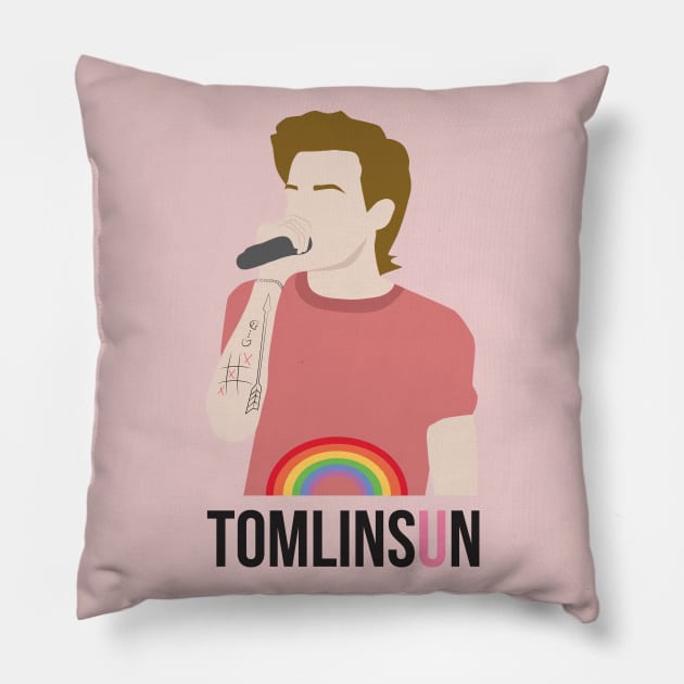 Louis Tomlinson Rainbow Pillow by nuwandafoer