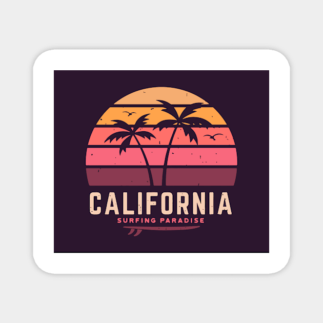 Beach California Magnet by timegraf