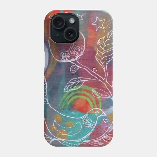 Winter Bird and Pomegranate Phone Case by gaea