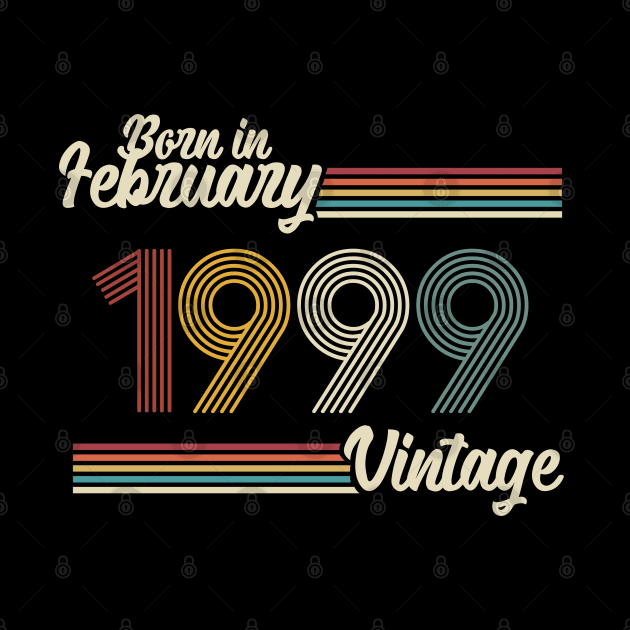 Vintage Born in February 1999 by Jokowow