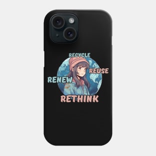 Recycle Reuse Renew Rethink Phone Case