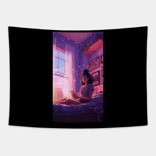 Lofi Girls Dreamscapes Tapestry