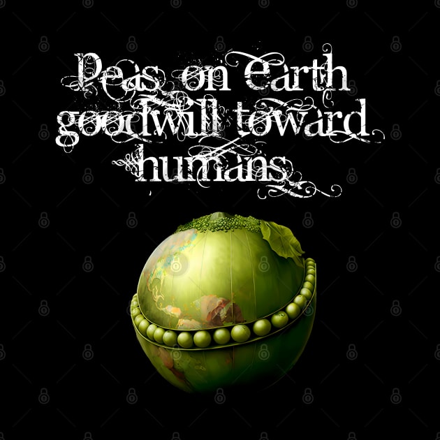 Peace on Earth No. 4: Goodwill Toward Humans on a Dark Background by Puff Sumo