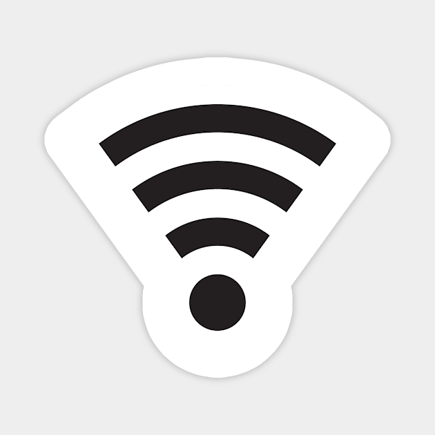 Simple WiFi Logo - Black Magnet by DankSpaghetti