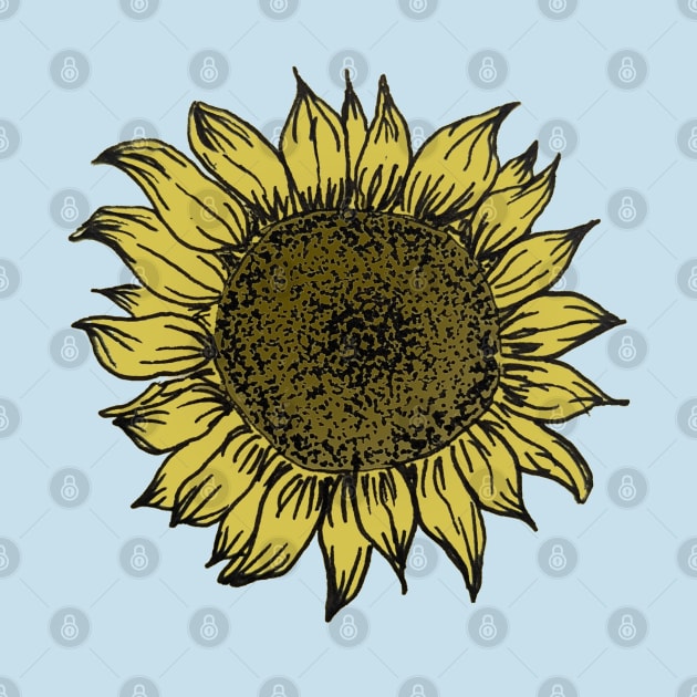 Vintage Hand drawn Sunflower by novabee