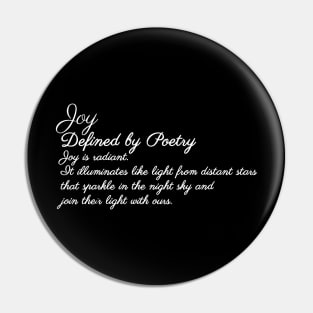 Joy Poem Pin