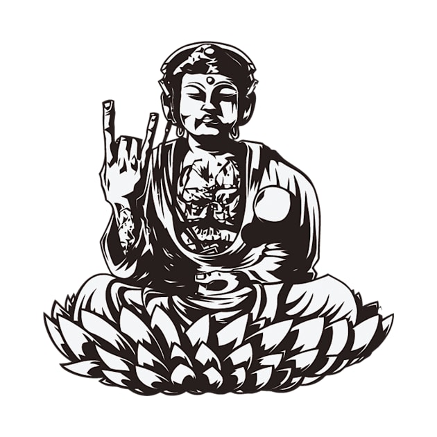 rock and roll buddha by GOODFEELING