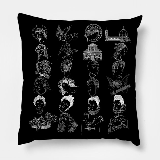 Great Italian Artists Pillow by francescadaferrara