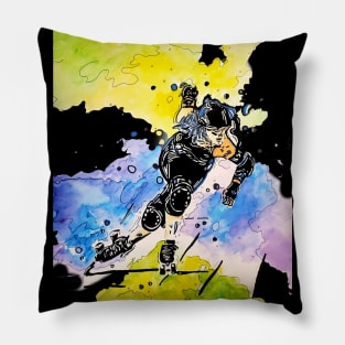 The Watercolor Derby Woman Pillow