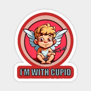 I'm With Cupid - Funny Valentines Magnet