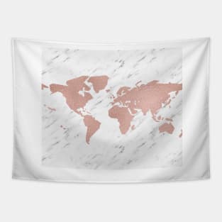 Wanderlust marble - rose gold Tapestry