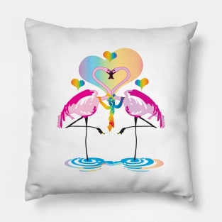 Gay Flamingos Pillow