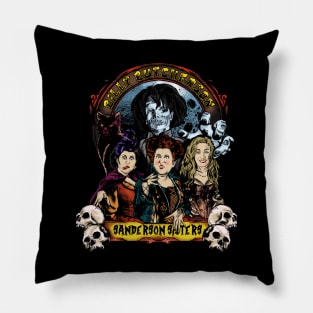 Billy Butcherson x Sanderson Sisters from hocus pocus Pillow