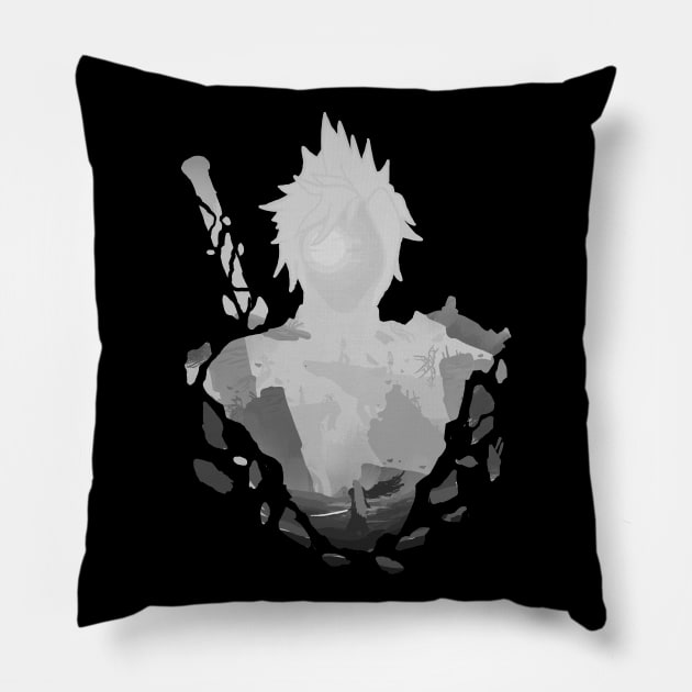 Destiny's Crossroads Grey V:Final Fantasy 7 remake Pillow by Vertei