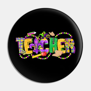 Happy Mardi Gras 2023 Teacher Outfit Kids Girl Boy Men Women Pin