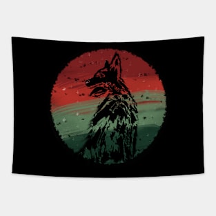 Christmas orb - Noir the dog Tapestry