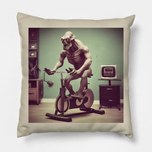 Indoor cycling monster Pillow