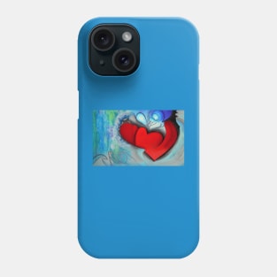 Abstract heart drawing Phone Case