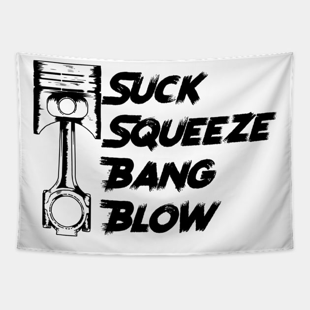 Suck Squeeze Bang Blow Tapestry by Sloop