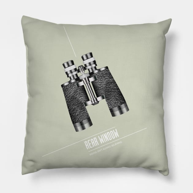 Rear Window - Alternative Movie Poster Pillow by MoviePosterBoy