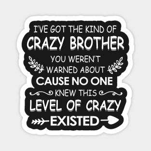 I've got The kind of crazy Brother you weren't cause no one knew Magnet